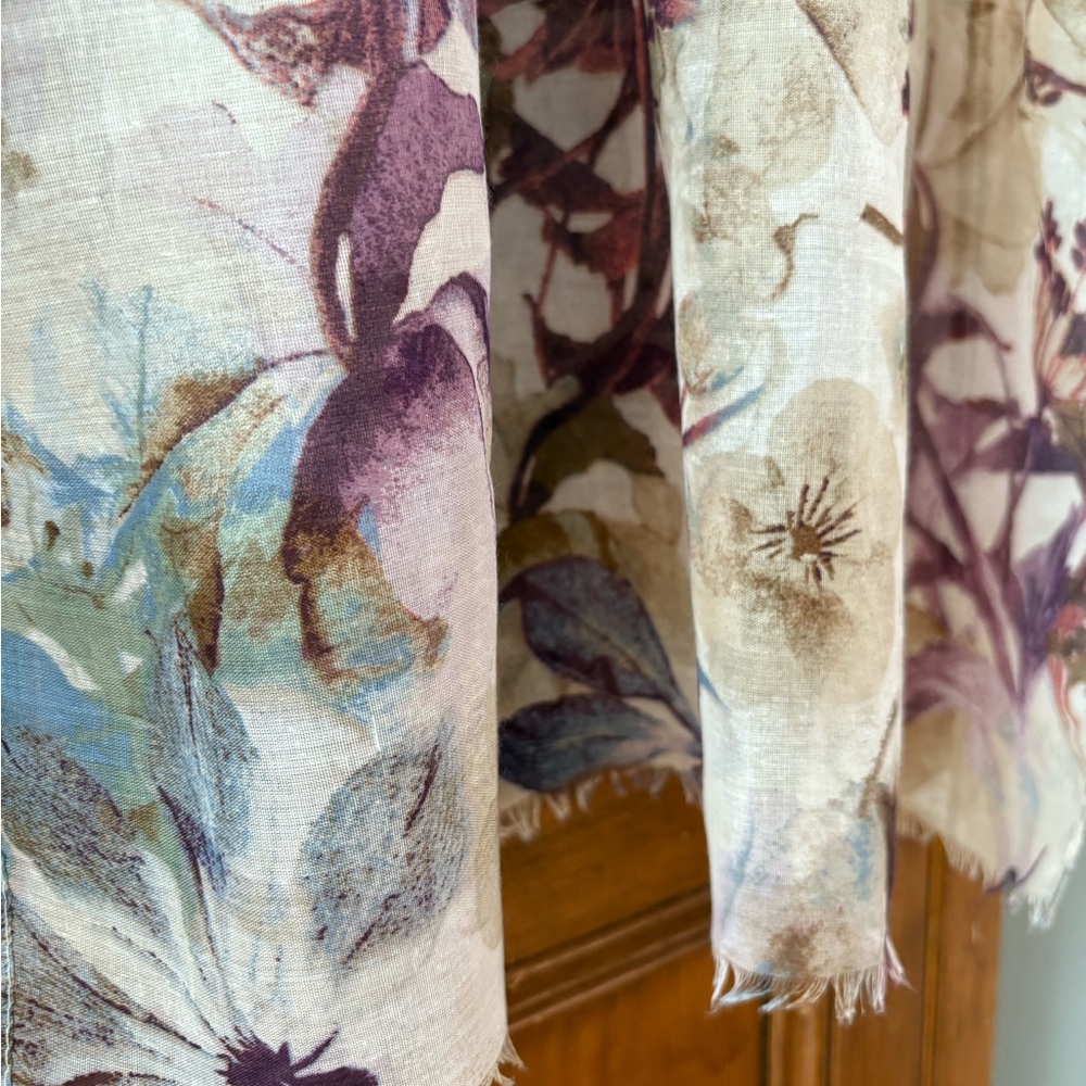 Floral Patterned Scarf - Picture 2 of 3